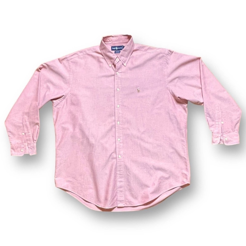 Ralph Lauren Men’s Pink Yarmouth 100% Cotton Dress Shirt - 17.5/36.  B7 - Picture 2 of 5